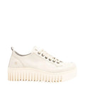 Brighton Platform Leather Shoes - Cream
