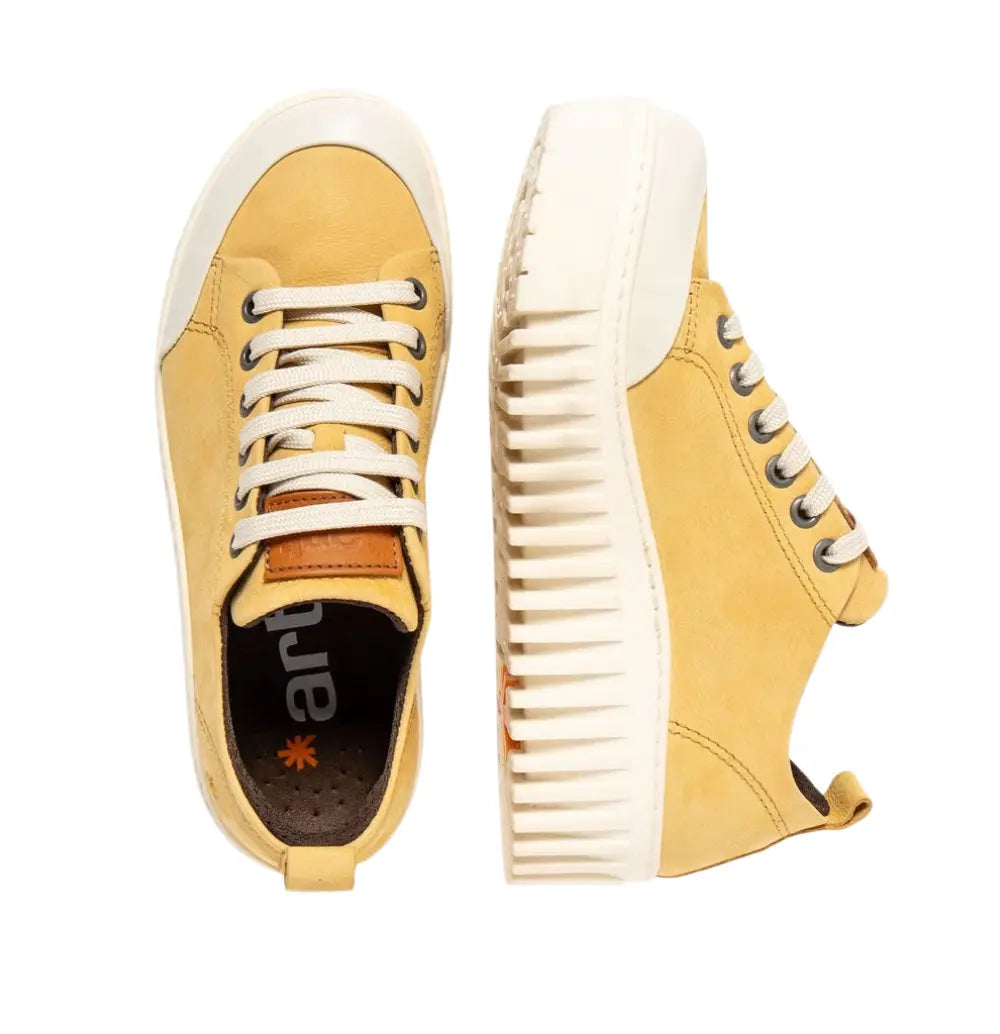 Brighton Platform Leather Shoes - Honey