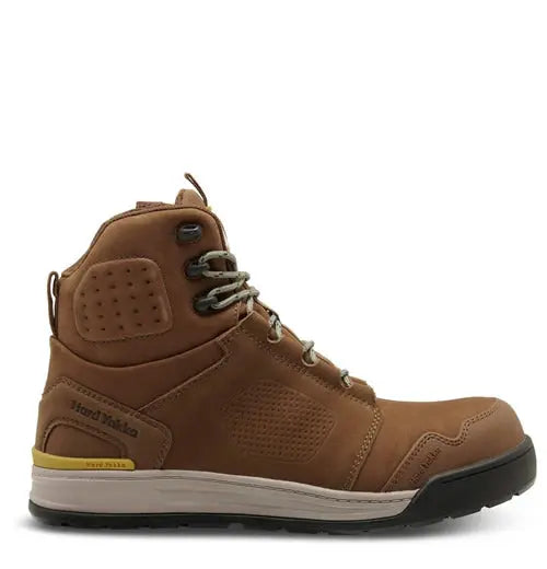 3056 Brown - Side Zip Safety Boot