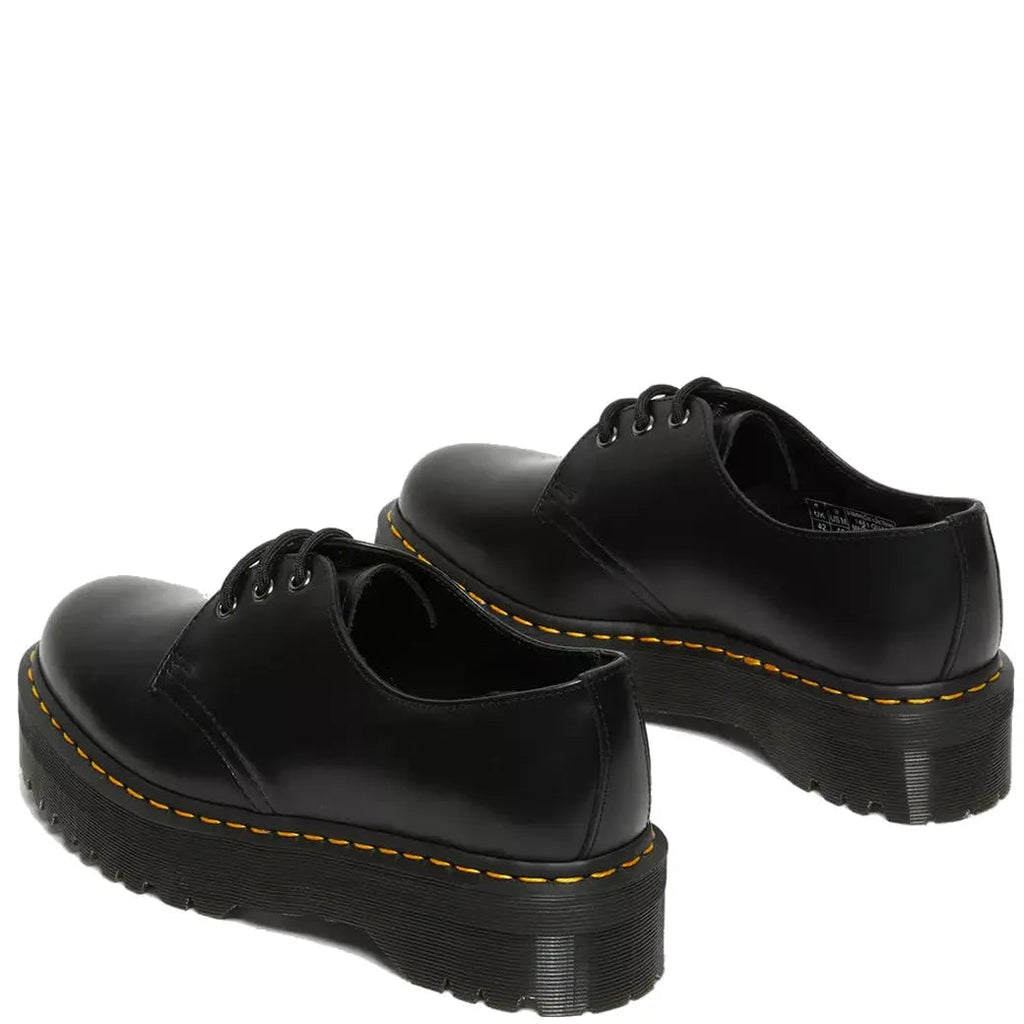 1461 Quad - Black Smooth Leather Shoes