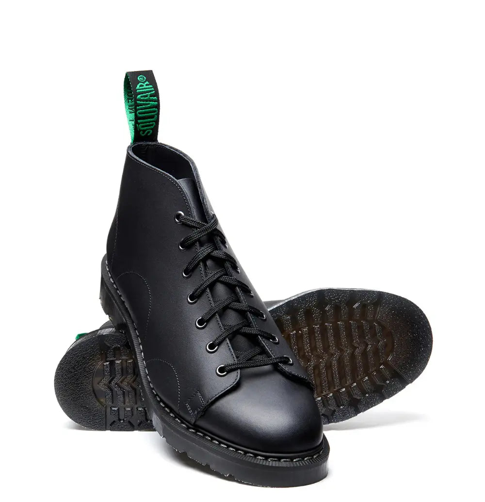 Solovair Monkey Boot - Greasy Black