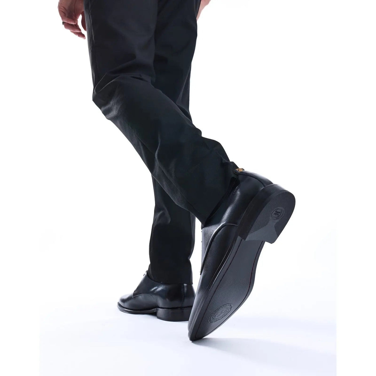 Base London Marley Plain Toe Derby Shoe - Black
