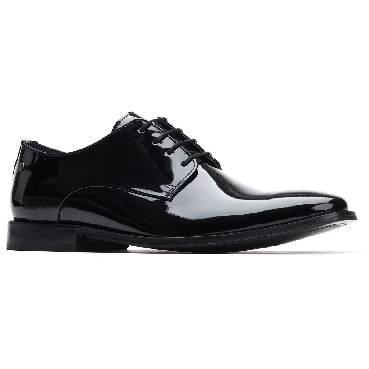 Base London Marley Lace Up Patent Shoe - Black
